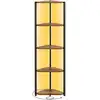 Image de Étagère d'angle à 5 niveaux 24,8 x 48 x 146,6 cm marron rustique