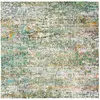 Image de Tapis vert/turquoise/multicolore 152 x 152 cm