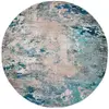 Image de Tapis polypropylène bleu/beige 122 x 122 cm