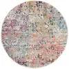 Image de Tapis grey / pink/multicolore 122 x 122 cm