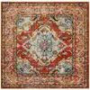 Image de Tapis orange / light blue 122 x 122 cm