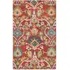 Image de Tapis laine rouge/multicolore 122 x 183 cm
