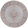 Image de Tapis polyester gris clair/rouille 122 x 122 cm