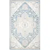 Image de Tapis laine bleu / ivoire 61 x 91 cm