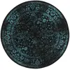 Image de Tapis noir / sarcelle 122 x 122 cm