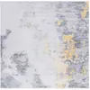 Image de Tapis polyester grey / gold 122 x 122 cm