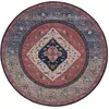 Image de Tapis polyester rust / blue 122 x 122 cm