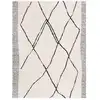 Image de Tapis polyester ivory / black 160 x 229 cm