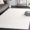 Image de Tapis solide et tonale en polyester blanc, 122 x 183 cm