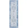 Image de Tapis polyester beige / blue 76 x 244 cm