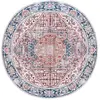 Image de Tapis polyester red / navy 183 x 183 cm