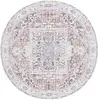 Image de Tapis polyester taupe / beige 183 x 183 cm