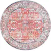 Image de Tapis polyester rust / aqua 183 x 183 cm