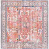 Image de Tapis polyester rust / aqua 183 x 183 cm