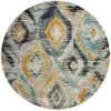 Image de Tapis blue / multi 122 x 122 cm