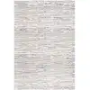 Image de Tapis moderne en polyester blanc/noir, 183 x 274 cm