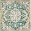 Image de Tapis polypropylène vert/turquoise 122 x 122 cm
