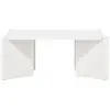 Image de Table basse en bois de couleur blanc lavé
