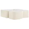 Image de Lot de 3 tables basses organiques en bois 92x70cm - beige