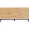 Image de Buffet 3 portes effet bois 160 cm