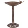 Image de Bain d'oiseaux disque en pp 50 cm de diamètre couleur bronze