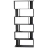 Image de Bibliothèque étagère avec 6 étagères noir
