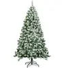 Image de Sapin de noël artificiel flocage de neige mince 928 branches 183cm