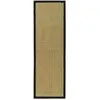 Image de Tapis herbe de mer naturel/noir 76 x 244 cm