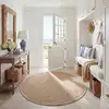 Image de Tapis fibre naturelle en herbiers marins beige, 183 cm
