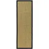 Image de Tapis herbe de mer naturel/noir 76 x 305 cm