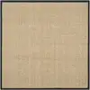 Image de Tapis herbe de mer naturel/noir 183 x 183 cm