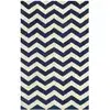 Image de Tapis laine bleu marine/neutre 122 x 183 cm