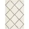 Image de Tapis en polypropylène blanc/gris, 122 x 183 cm