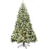 Image de Sapin lumineux artificiel à charnière floquée 1346 branches 230cm
