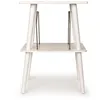 Image de Table en placage blanc avec rangement pour disques vinyle