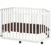 Image de Parc bébé pliable en bois blanc 84x143x75 cm