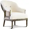 Image de Fauteuil rond en tissu blanc