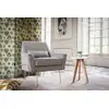 Image de Fauteuil en tissu gris et bleu