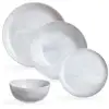 Image de Service de table 24 pièces effet marbré gris