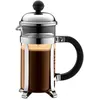 Image de Cafetière 3 tasses en inox transparent en verre H18.5