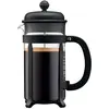 Image de Cafetière à piston 8 tasses noir en verre H24.5