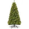 Image de Sapin de noël artificiel lumineux led et blanche chaude vert 120 cm