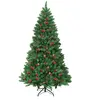 Image de Sapin de noël artificiel lumineux 1100 branches vertes 195cm