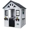 Image de Maisonnette enfant avec fenêtres, en bois, blanc/anthracite