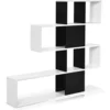 Image de Bibliothèque sur pied à 4 niveaux étagère ouverte noir 120x19,5x120cm