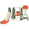 Image de Toboggan et balançoire dinosaure 6 en 1 réglables orange