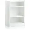 Image de Meuble à casier bibliothèque à 3 niveaux blanc 50 x 30 x 75 cm