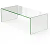 Image de Table basse verre trempé,moderne minimaliste,transparent,108X50X35 cm
