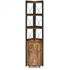 Image de Étagère d'angle à 6 niveaux marron rustique 48x 32x180cm
