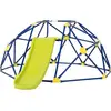 Image de Dôme d'escalade et toboggan en métal pour enfants jaune